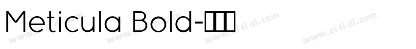 Meticula Bold字体转换